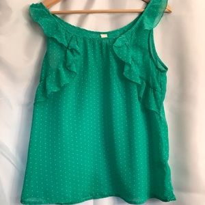 Green Polka Dotted Top